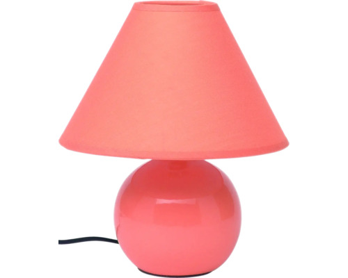 Lampă de masă cu abajur conic și bază sferică