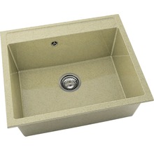 Chiuvetă bucătărie granixit cu o cuvă FAT Avangard 227 60x51 cm, fără picurător, Cocoa Cream