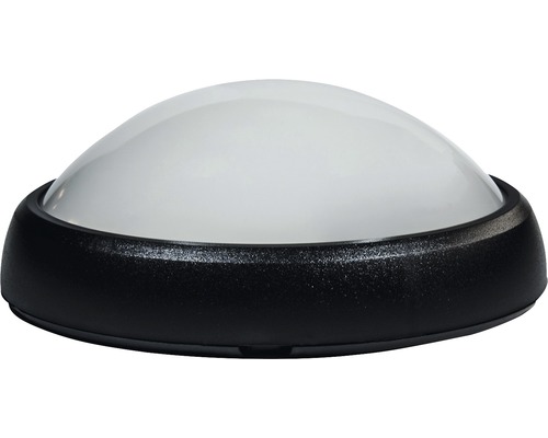 Aplică ovală cu LED integrat Novelite 12W 840 lumeni, protecție la umiditate IP65, negru