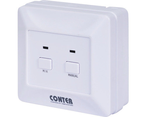Termostat de cameră cu două butoane pentru reglarea temperaturii