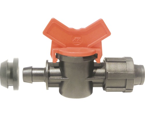 Robinet de închidere pentru furtun de irigare prin picurare cu mâner rotativ și etanșare