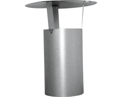 Element protecție pentru țeavă șemineu Bertrams Ø 130 mm aluminizat la cald Capac stâlp din oțel inoxidabil pentru stâlpi de gard