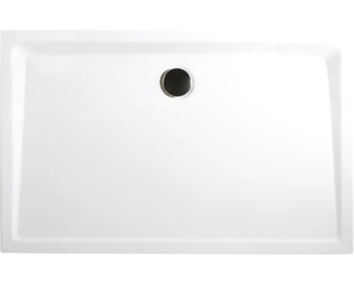 Cădiță duș dreptunghiulară Schulte, 75x160 cm, acril alb, incl. picioare și sifon scurgere