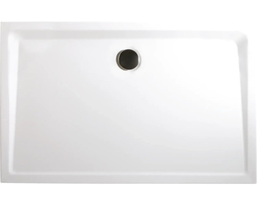 Cădiță duș dreptunghiulară Schulte, 80x160 cm, acril alb, incl. picioare și sifon scurgere