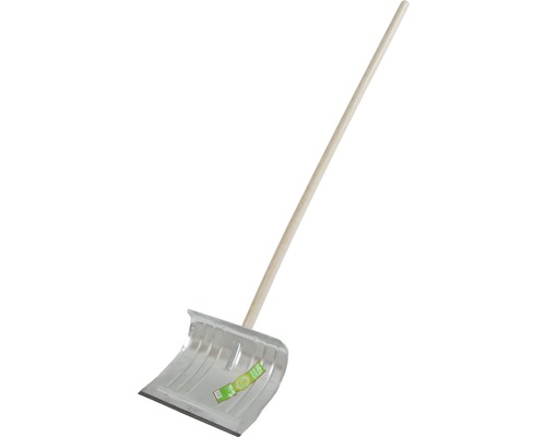 Lopată de zăpadă din metal cu mâner din lemn