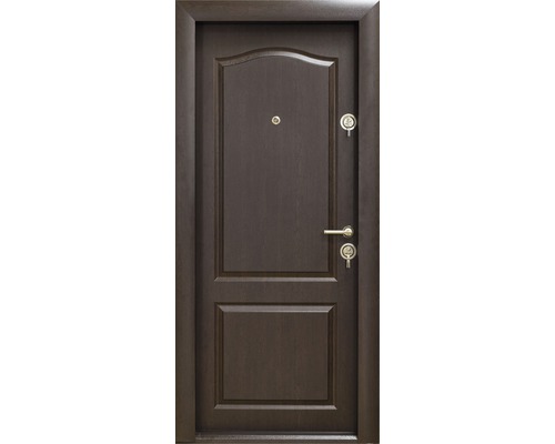 Ușă de intrare metalică pentru interior Modern 321 MDF PVC wenge cu pervaz 88x201 cm stânga