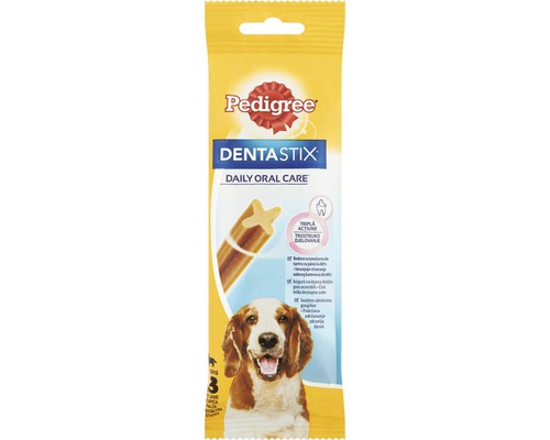 Snack pentru câini Pedigree Dentastix Talie Medie 77 g Pedigree Dentastix pentru igiena orală zilnică a câinilor