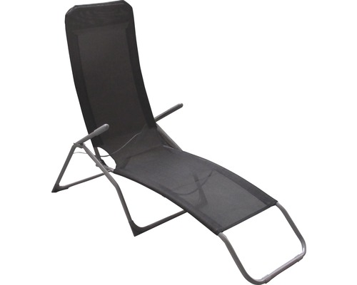 Șezlong plajă pliabil Garden Place 135x63x104 cm antracit | HORNBACH