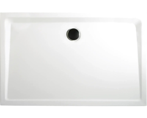Cădiță duș dreptunghiulară Schulte, 80x100 cm, compozit alb, incl. picioare și sifon scurgere-0