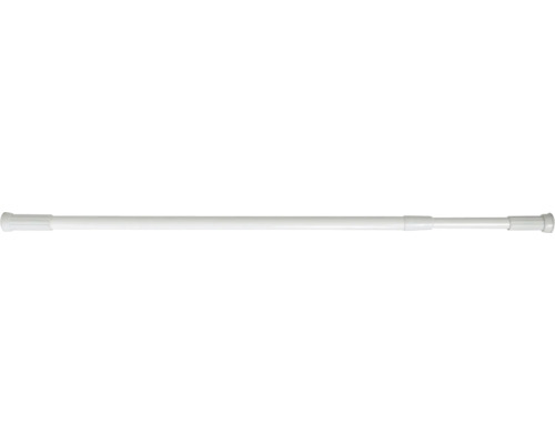 Bară perdea de duș, aluminiu, 110-200 cm, Ø 21mm, alb
