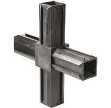 Conector de colț negru din plastic pentru țevi pătrate