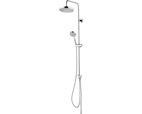 Sistem de duş cu comutator Schulte Modern, duș fix Ø20 cm, pară duș 5 funcții, crom D969262 02