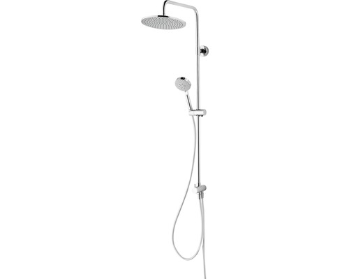 Sistem de duş cu comutator Schulte Modern, duș fix Ø25 cm, pară duș 5 funcții, crom D969272 02