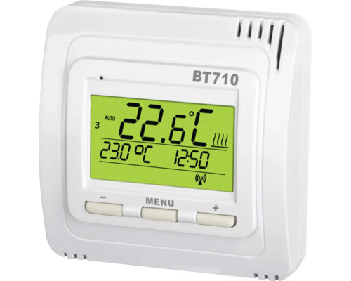 Termostat cu radiocomandă Vitalheizung BT710 alb pentru încălzire cu infraroșu Termostat electronic de cameră BT710 pentru reglarea temperaturii
