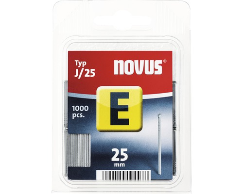 Capse Novus tip J 25 milimetri, pachet de 1000 bucăți