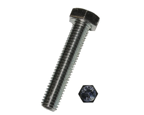 Șuruburi metrice cu cap hexagonal Dresselhaus UNC 1/4" x 1" (asemănător DIN933) oțel zincat, pas metric american, 25 bucăți