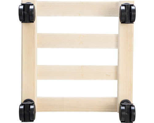 Cărucior mobil din lemn cu patru roți