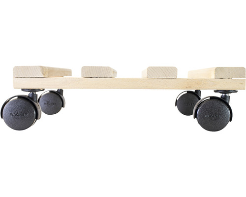 Placă rulantă din lemn cu patru roți