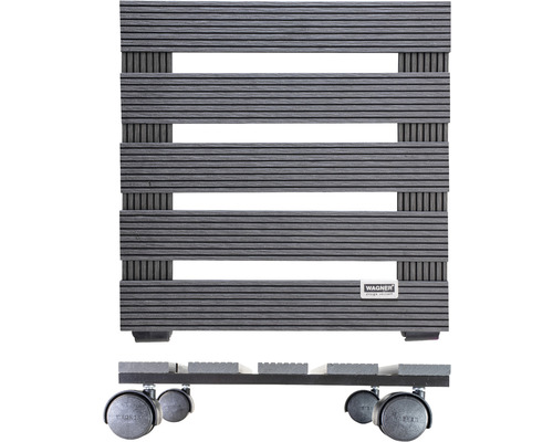 Suport pentru plante din WPC cu role