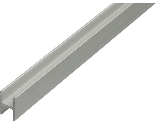 Profil aluminiu tip H Alberts 9,1x12x1,3 mm, lungime 1m, eloxat Profil H din aluminiu pentru diverse aplicații