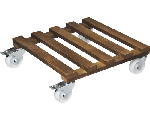 Suport ghiveci cu roți Wagner Gigant, 45x45 cm, capacitate portantă 250 kg Suport mobil pentru plante din lemn cu role