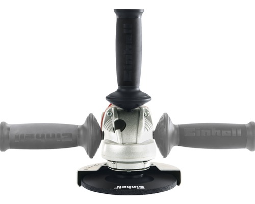 Polizor unghiular cu o singură mână, cu disc de șlefuit și mânere suplimentare