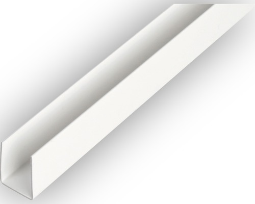 Profil plastic tip U Alberts 10x10x10x1mm, lungime 1m, alb