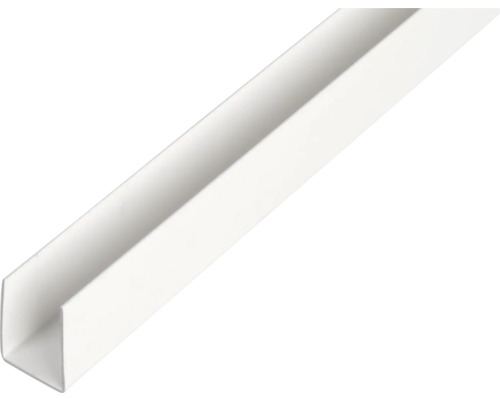 Profil plastic tip U Alberts 10x21x10x1 mm, lungime 2m, alb Profil U din plastic