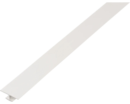 Profil plastic tip H Alberts 25x10x1mm, laturi inegale, lungime 1m, alb