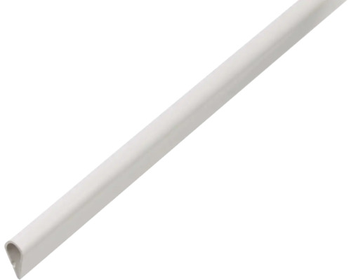 Profil protecție margini Alberts 15x0,9 mm, lungime 1m, plastic alb Profil de protecție cablu din plastic