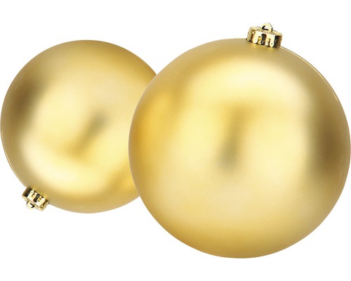 Două globuri aurii de Crăciun