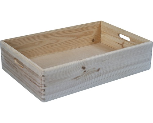 Cutie lemn cu mânere 600x400x140 mm Cutie lemn cu mânere 600x400x140 mm