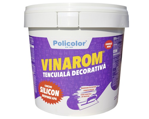 Tencuială decorativă cu silicon Vinarom F15 TRA 25 kg