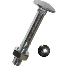 Șuruburi metrice cu cap bombat torbant și piuliță Dresselhaus 12x180 mm DIN603 oțel zincat, 25 bucăți