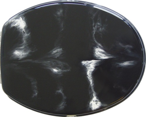 Capac WC cu model marmură ADOB Eleganza poliester închidere simplă negru 45x37,5 cm