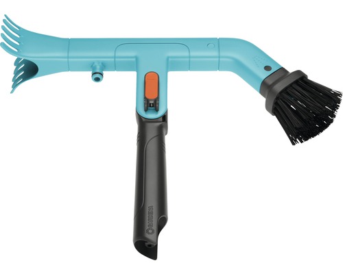 Perie de spălat Gardena cu duză cu jet plat și mâner