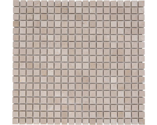 Mozaic marmură MOS 15/13R bej 30,5x32,2 cm Placă de mozaic din piatră naturală cu elemente pătrate