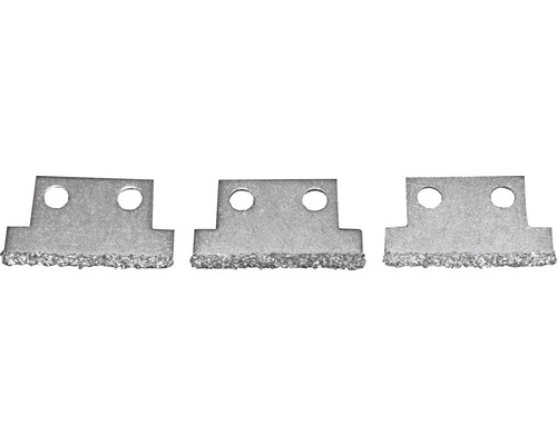 Lame de schimb pentru răzuitor de curățat rosturi Haromac 27mm, pachet 3 bucăți Trei lame de rezervă pentru racletă de sticlă, din metal, cu două găuri de fixare