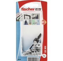 Dibluri plastic autoforante cu cârlig Fischer GK-WH 4,2x40 mm, pachet 5 bucăți, pentru gipscarton, incl. unealtă de montaj-thumb-1