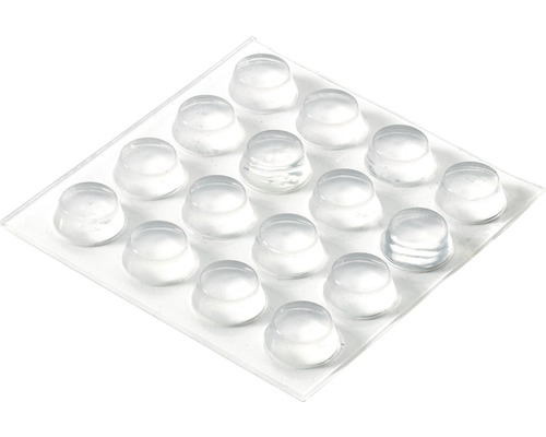 Set protecții din plastic pentru mobilă Hettich Ø11x5mm, transparent, 16 piese