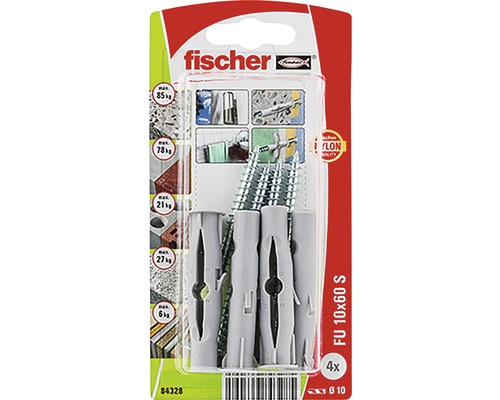 Dibluri Fischer FU 10x60 S, 4 bucăți