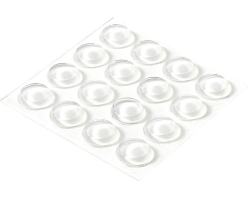 Set protecții din plastic pentru mobilă Hettich Ø13x3mm, transparent, 16 piese