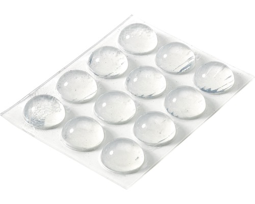 Set protecții din plastic pentru mobilă Hettich Ø16x8mm, transparent, 12 piese
