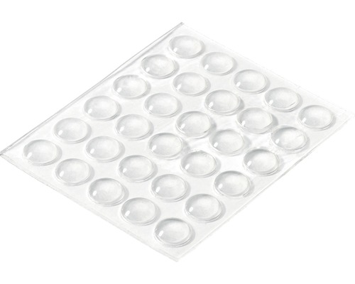 Set protecții din plastic pentru mobilă Hettich Ø8x2,5mm, transparent, 30 piese
