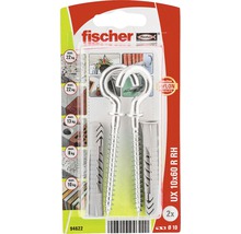 Dibluri plastic cu cârlig rotund Fischer UX 10x60 mm, pachet 2 bucăți, cu guler-thumb-1