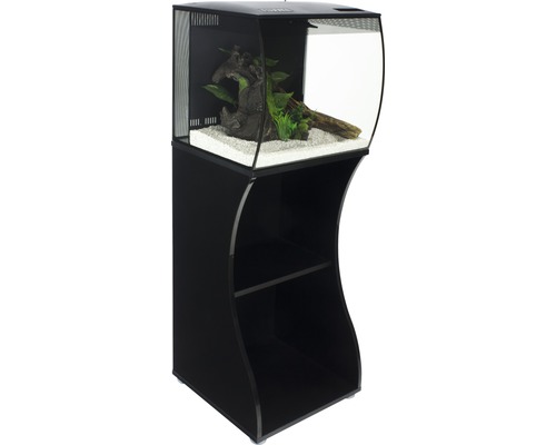 Set acvariu cu dulap, decor și iluminare