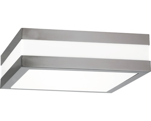 Aplică tavan Stuttgart E27 max. 2x11W, pentru exterior IP44, antracit/alb Plafonieră LED pătrată cu ramă argintie