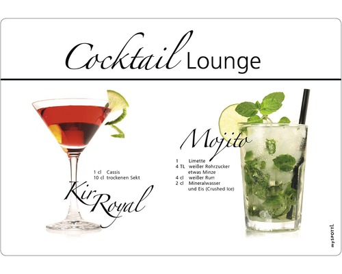 Cocktail Lounge cu băuturi Kir Royal și Mojito