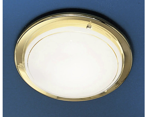 Lumină de plafon rotundă cu margine aurie