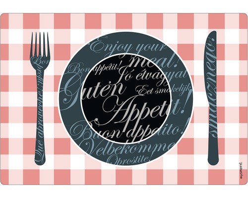 Suport de masă cu tacâmuri și inscripția Poftă bună